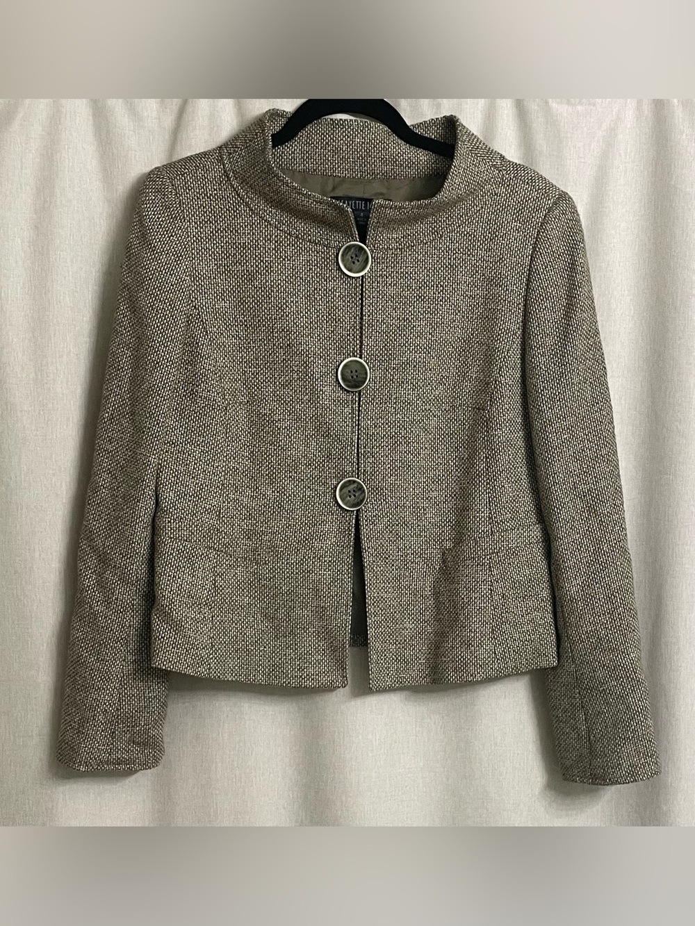 Lafayette 148 New York Lined Tweed Jacket Blazer Size 4